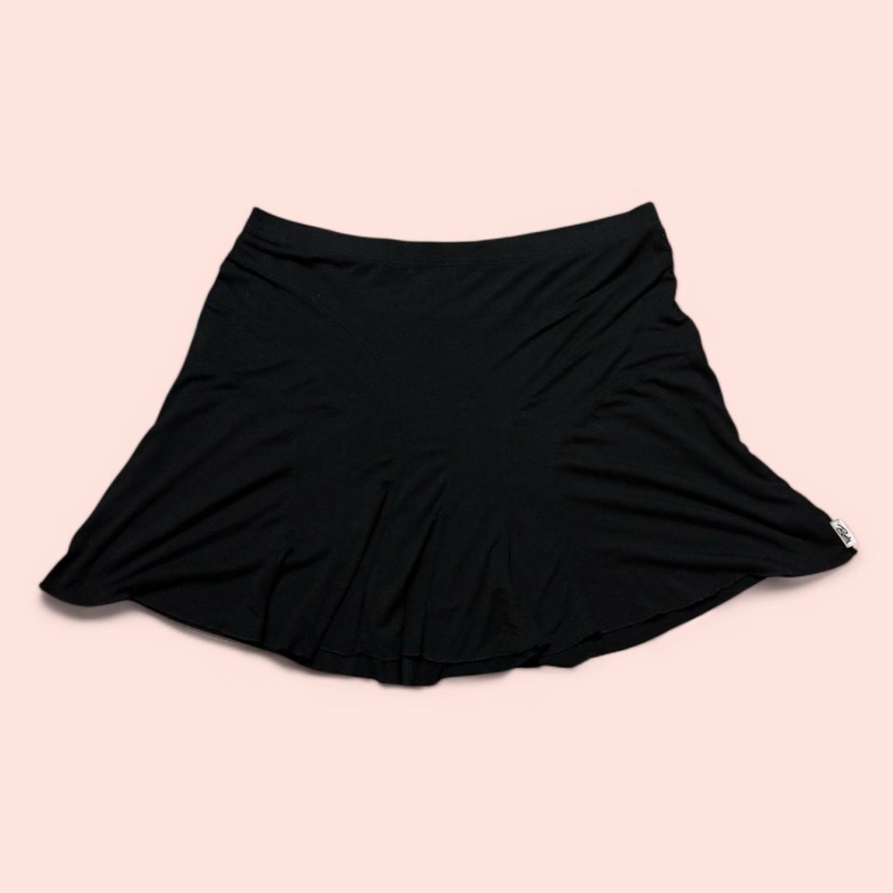 Rusty Black Skater Mini Skirt Asymmetrical Design